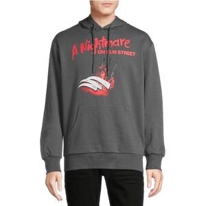 A‎ Nightmare on Elm Street Graphic Print Pullover Hooded Sweatshirt Size Small
